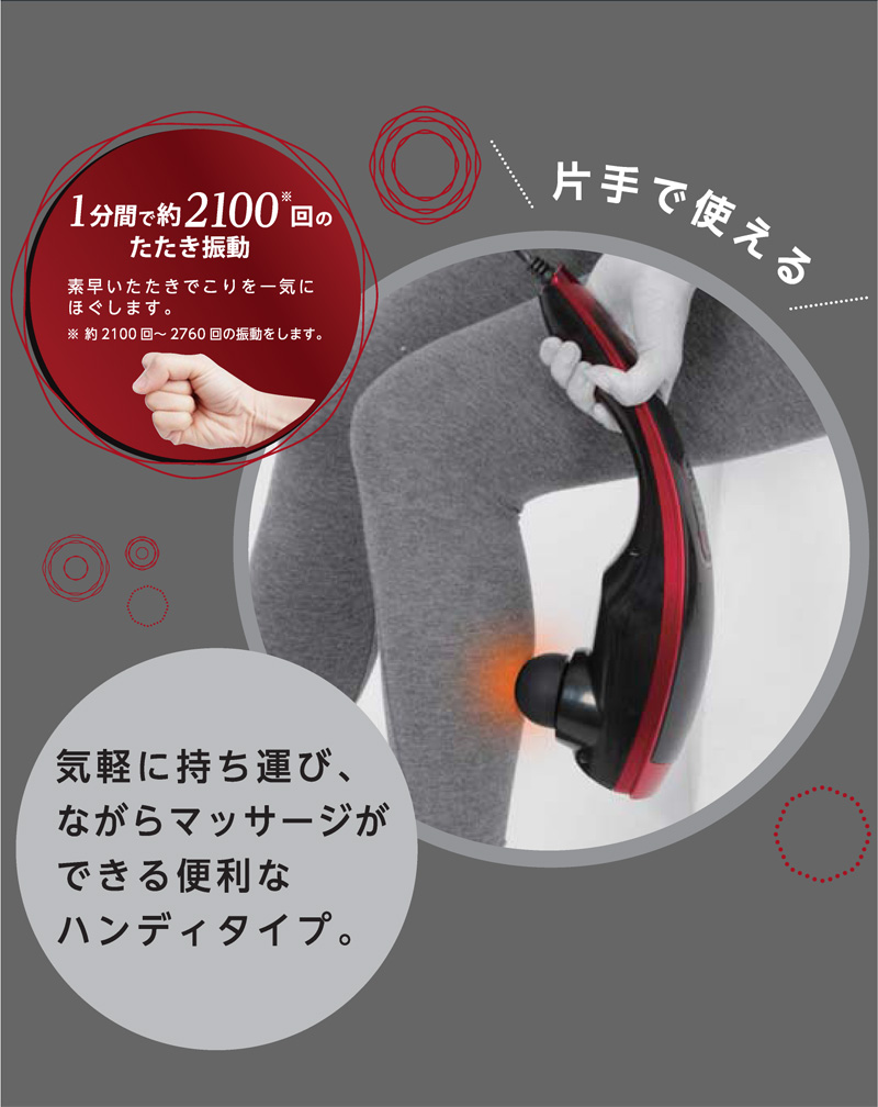 送料無料】ハンディマッサージャー 電動 マッサージ器 電動