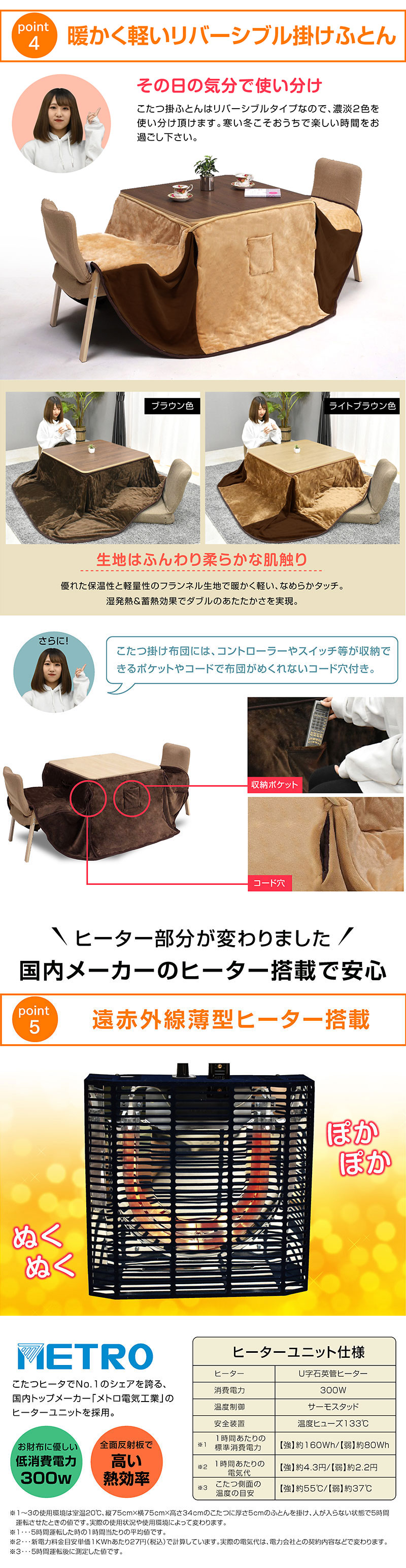 ペー　ダイニングコタツ掛布団セット こたつ テーブル 掛け布団セット 正方形 75×75cm コタツ こたつ