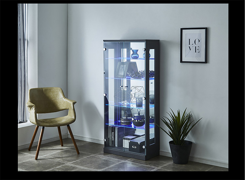 ♦️サバ缶　b0018 コレクションボード 5段 照明付き 3♦️ With Plan コレクションケース 石目調 コレクションラック