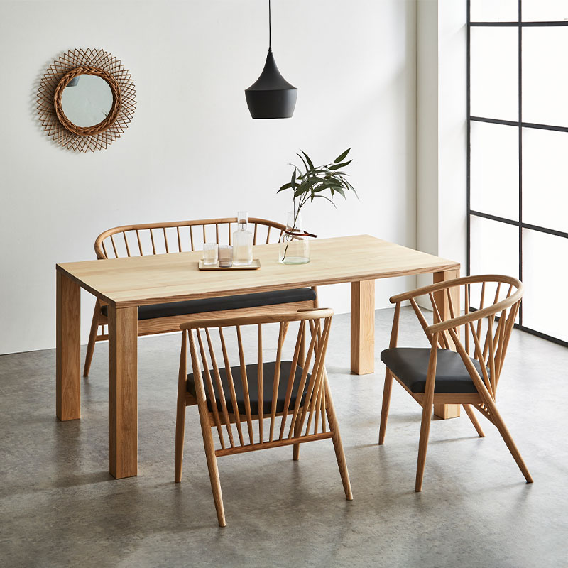 ②木製 ダイニングソファー ローチェア 和モダン 古民家 ダイニングチェア2脚セット 和モダン ダイニングチェア セット 2