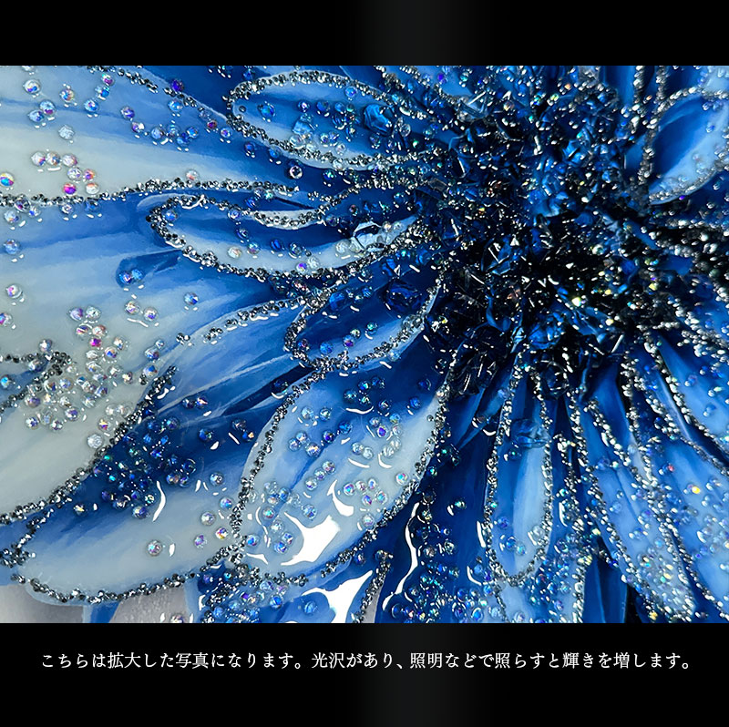 水晶パネル アートパネル 60×80cm 金フレーム付き 女性