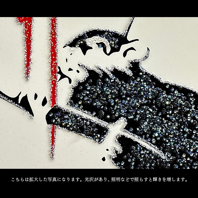 アートパネル　2連 水晶パネル アートパネル 60×80cm 開運画 金フレーム付き
