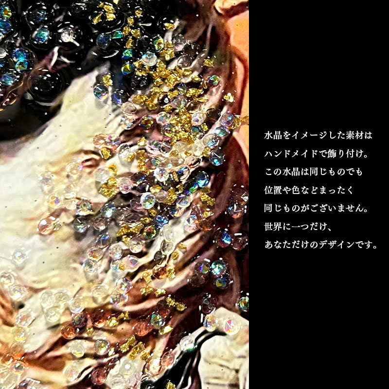 水晶パネル アートパネル 62×82cm 名画 ナポレオン フレーム付き