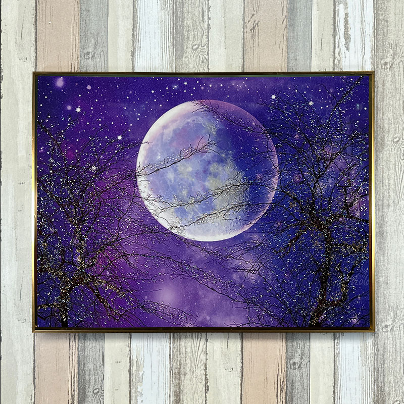 北欧アート　現代アート　星　空　海　花　北欧　癒し　リラックス　ゴールド　金箔 現代アート 空 抽象画 北欧アート インテリア 癒し 花 北欧 絵画