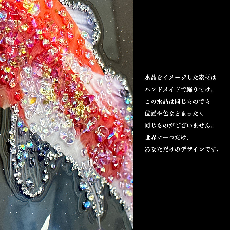はぎめい    特大3Dアートパネル 人魚 水晶パネル アートパネル 90×160cm 開運画 金フレーム付き