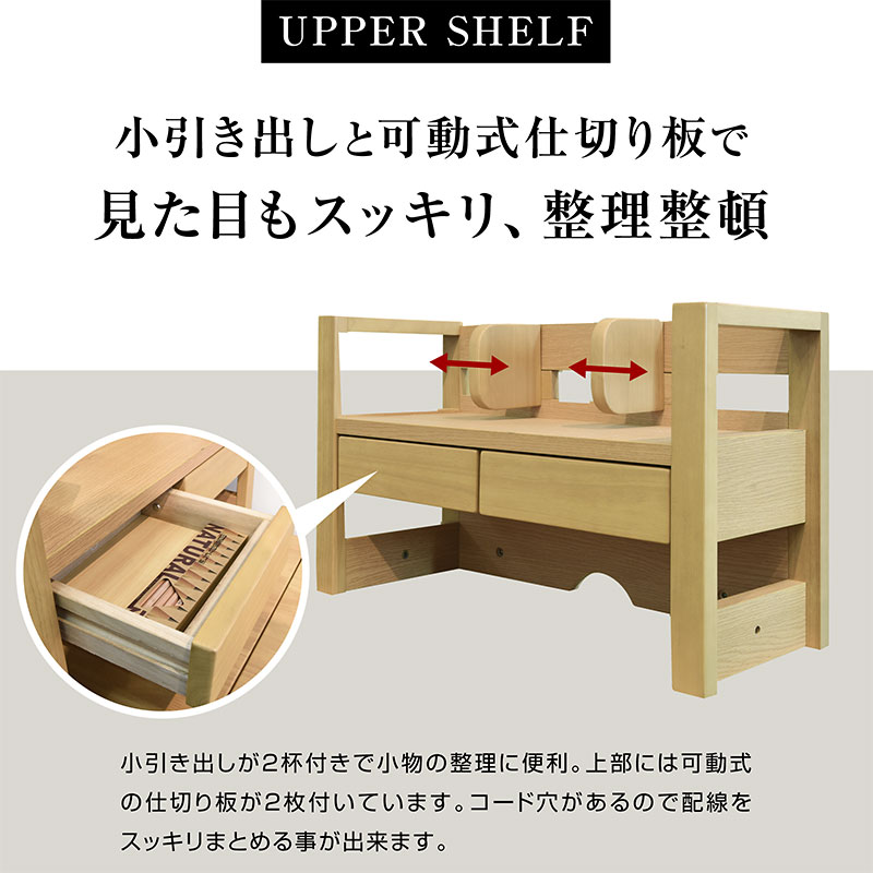 学習机セット1 キャビネット 新発売 学習机 勉強机 ユニットデスク 3点セット(机W80+上棚+
